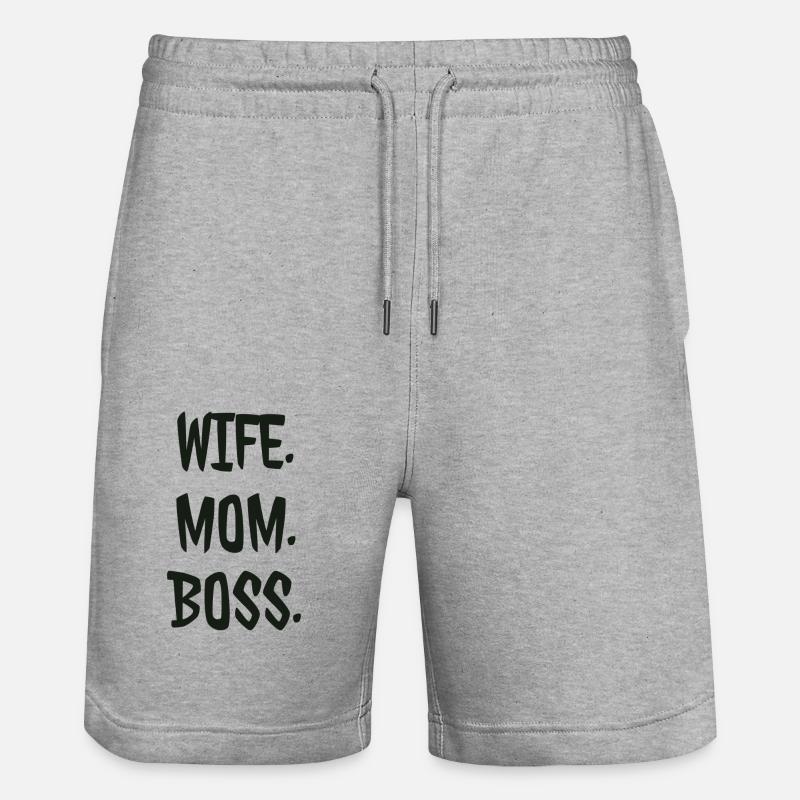 FEMME, MAMAN... - Short de jogging bio TRAINER Stanley/Stella unisexe - gris chiné