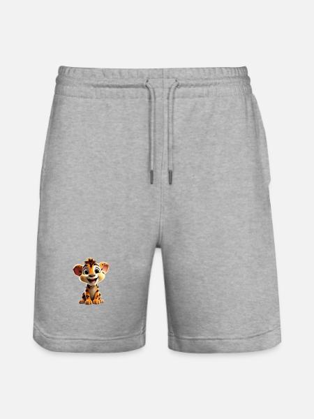 Lionceau Joyeux - Short de jogging bio TRAINER Stanley/Stella unisexe - gris chiné