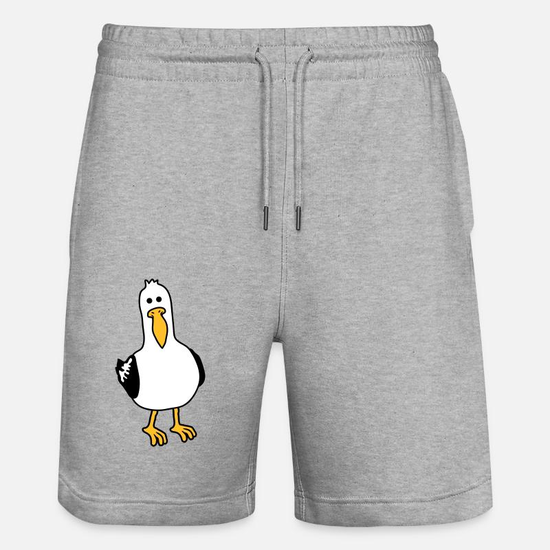 curieux moeve drôle plage - Short de jogging bio TRAINER Stanley/Stella unisexe - gris chiné