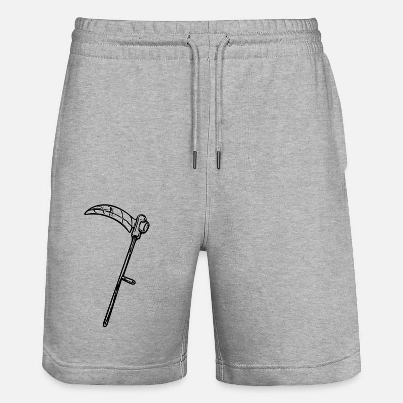 Scharfe Sensen Vector - Stanley/Stella Unisex Bio Joggingshorts Trainer  - Grau meliert