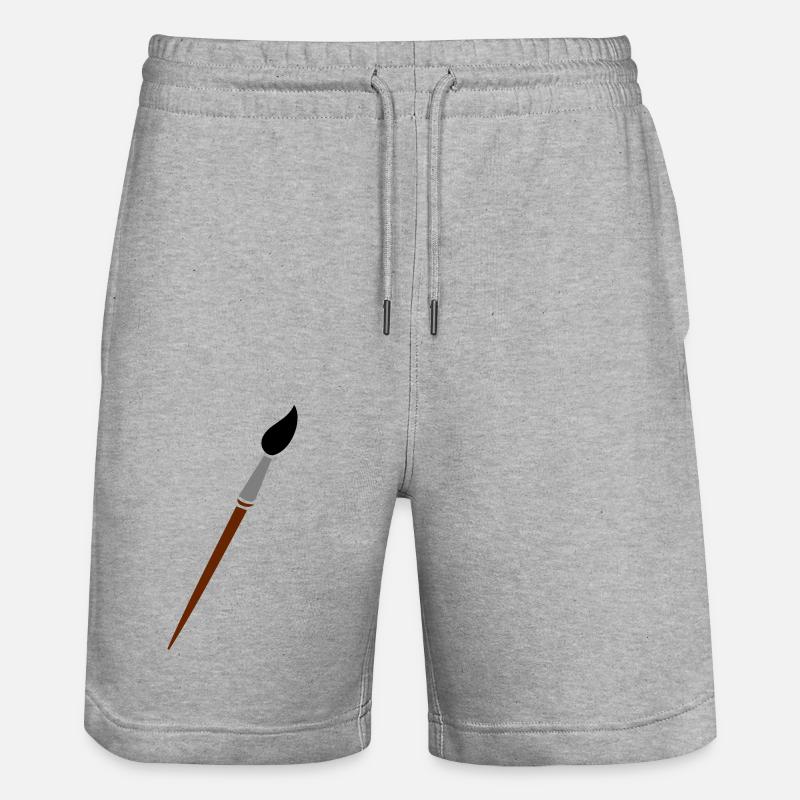 Pinsel - Stanley/Stella Unisex Bio Joggingshorts Trainer  - Grau meliert