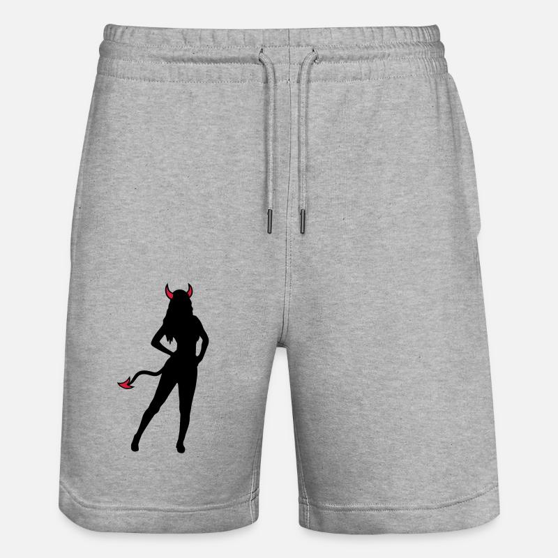 Diable Hot Girl - Short de jogging bio TRAINER Stanley/Stella unisexe - gris chiné