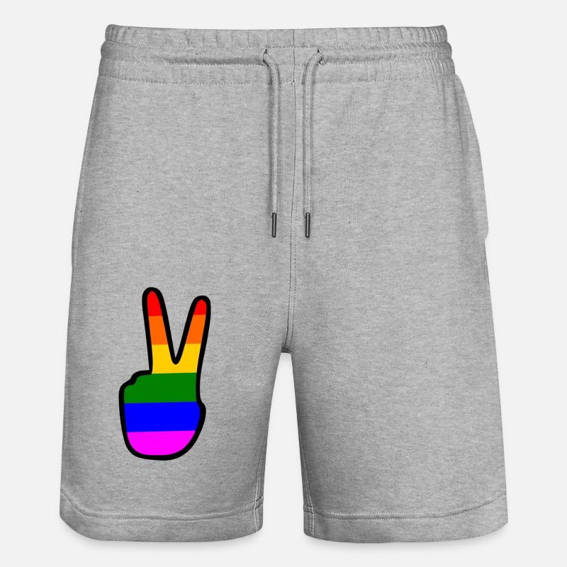 Lgbt - Short de jogging bio TRAINER Stanley/Stella unisexe - gris chiné
