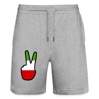 Women life freedom - Short de jogging bio TRAINER Stanley/Stella unisexe - gris chiné - Devant - Nik (191cm) & Marisol (170cm)