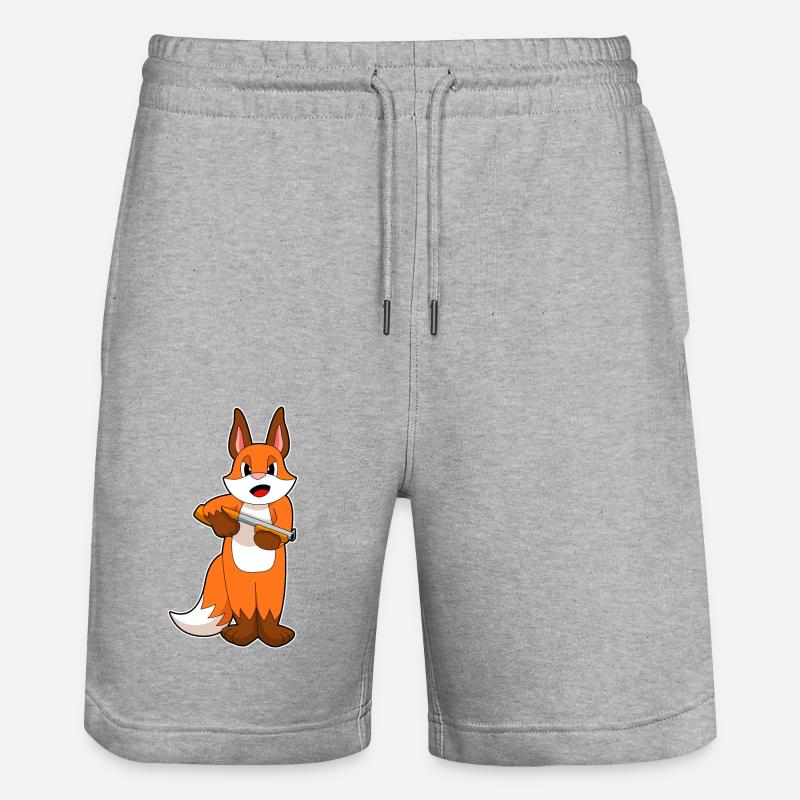 Fuchs Schrotflinte - Stanley/Stella Unisex Bio Joggingshorts Trainer  - Grau meliert
