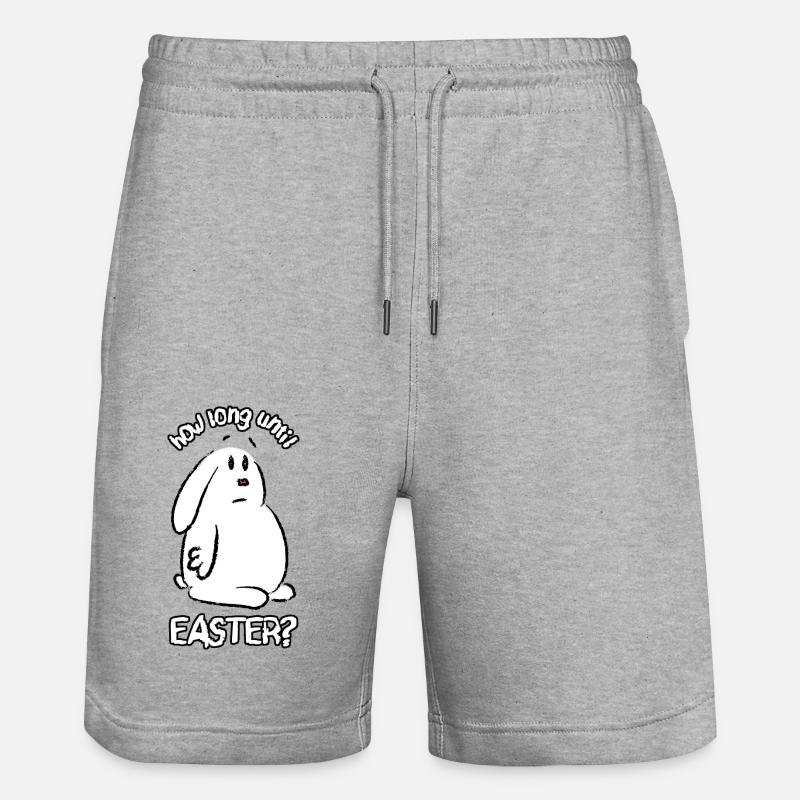 Combien de temps avant Pâques ? - Short de jogging bio TRAINER Stanley/Stella unisexe - gris chiné