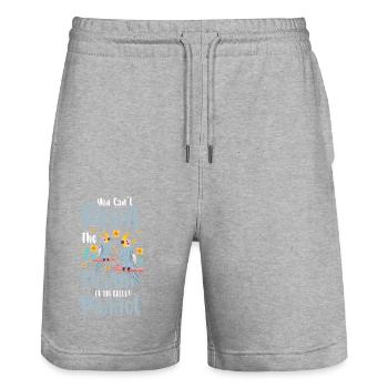 Vogel Habitat Tropen - Stanley/Stella Unisex Bio Joggingshorts Trainer  - Grau meliert - Vorne - Nik (191cm) & Marisol (170cm)