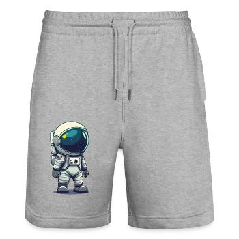ASTRONAUTE PLANET ETOILE MARS - Short de jogging bio TRAINER Stanley/Stella unisexe - gris chiné - Devant - Nik (191cm) & Marisol (170cm)