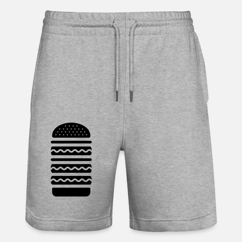 Big Burger Kitchen - Stanley/Stella Trainer Unisex Organic Jogging Shorts - heather grey