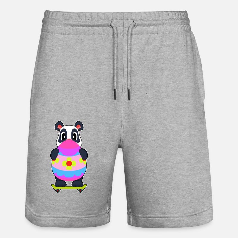 Panda Easter Skateboard - Short de jogging bio TRAINER Stanley/Stella unisexe - gris chiné