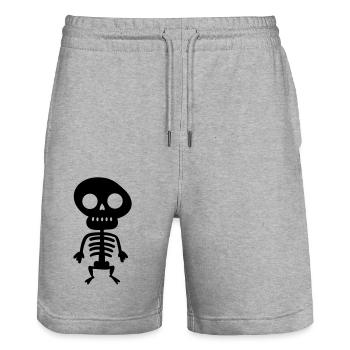 Skelett - Stanley/Stella Unisex Bio Joggingshorts Trainer  - Grau meliert - Vorne - Nik (191cm) & Marisol (170cm)