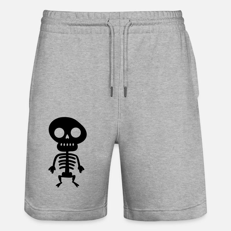 Skelett - Stanley/Stella Unisex Bio Joggingshorts Trainer  - Grau meliert