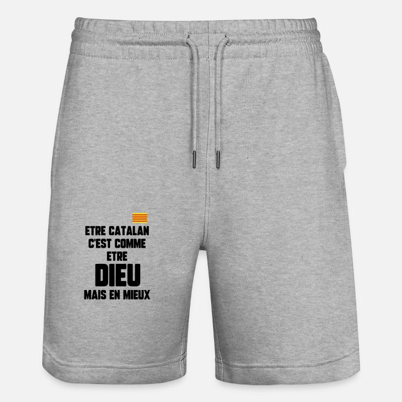 Catalan - Short de jogging bio TRAINER Stanley/Stella unisexe - gris chiné