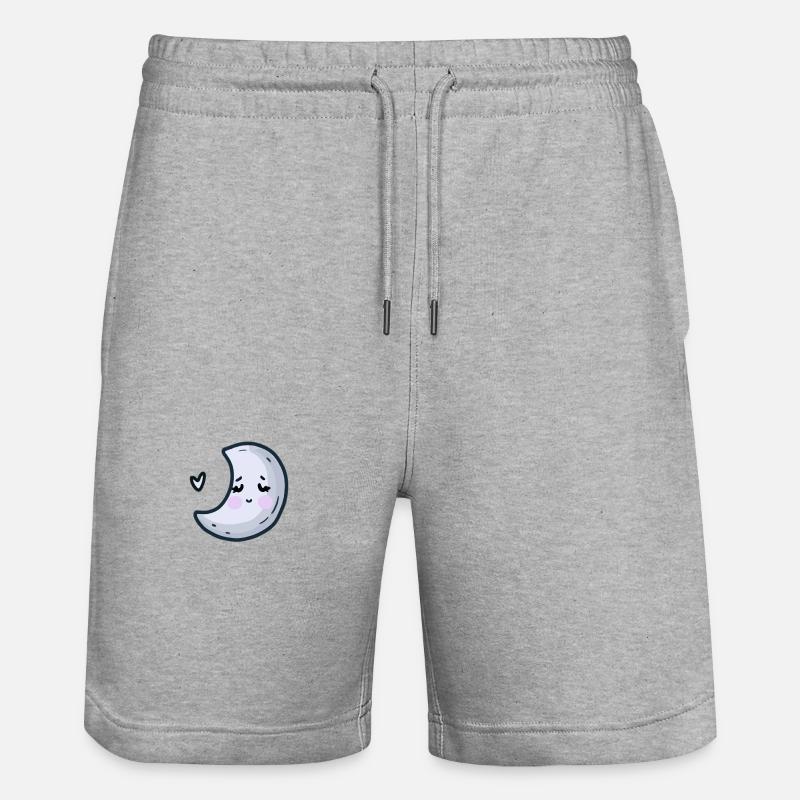 La lune s’endort - Short de jogging bio TRAINER Stanley/Stella unisexe - gris chiné