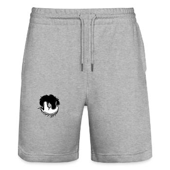 Pferde Yin Yang Geschenk lustig Spirituell Energie - Stanley/Stella Unisex Bio Joggingshorts Trainer  - Grau meliert - Vorne - Nik (191cm) & Marisol (170cm)