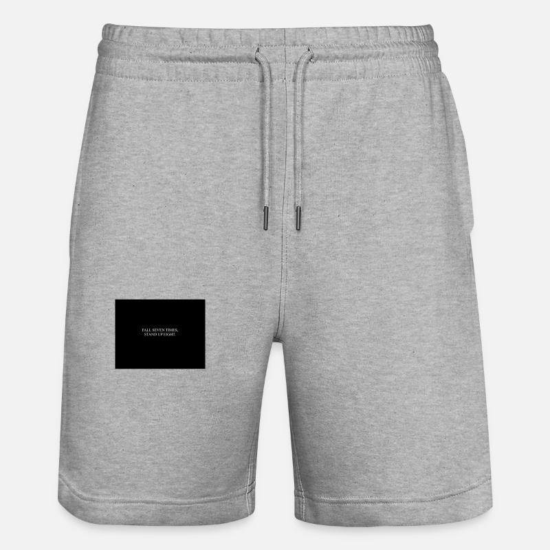 FALL SEVEN TIMES - Stanley/Stella Trainer Unisex Organic Jogging Shorts - heather grey