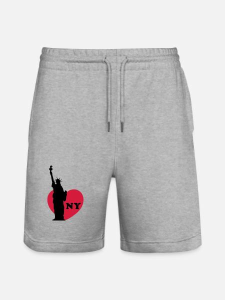 new york - Stanley/Stella Trainer Unisex Organic Jogging Shorts - heather grey