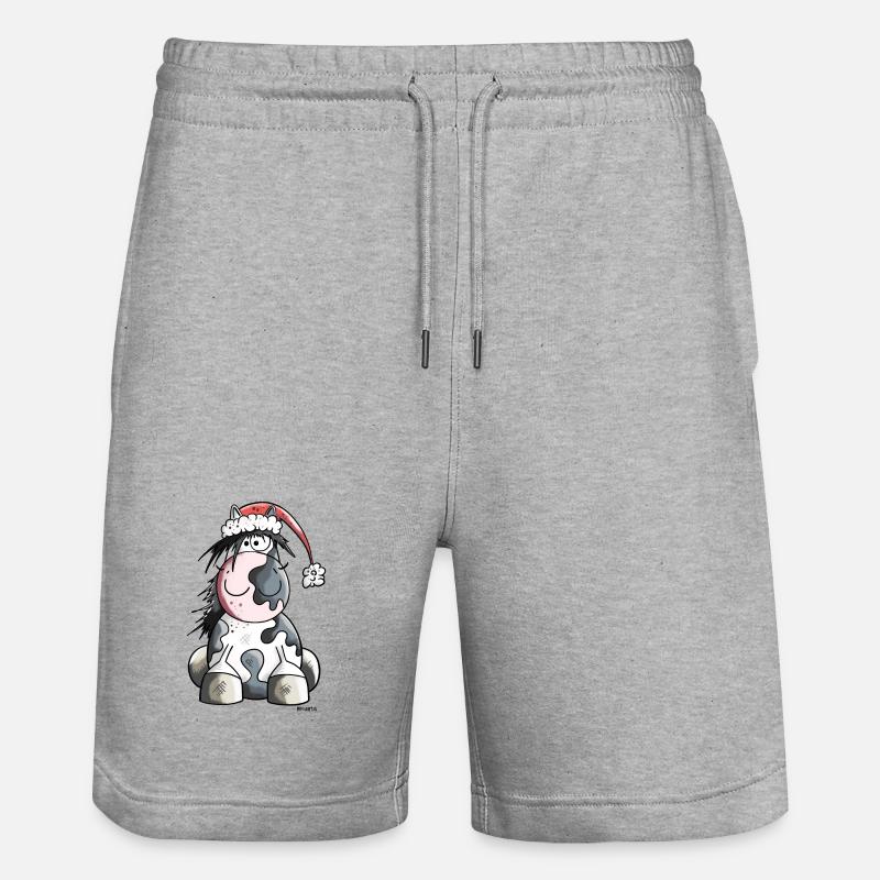 Cheval Noël - Short de jogging bio TRAINER Stanley/Stella unisexe - gris chiné