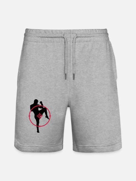 Kickboxen / Kickboxing / Kickboxer / Kick Boxing - Stanley/Stella Unisex Bio Joggingshorts Trainer  - Grau meliert