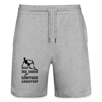 Röntgen anbieten Medizin Geschenk - Stanley/Stella Unisex Bio Joggingshorts Trainer  - Grau meliert - Vorne - Nik (191cm) & Marisol (170cm)
