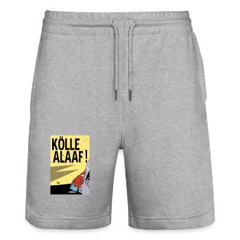 Cologne Carnival Alaaf Cartoon - Stanley/Stella Trainer Unisex Organic Jogging Shorts - heather grey - Front - Nik (191cm) & Marisol (170cm)