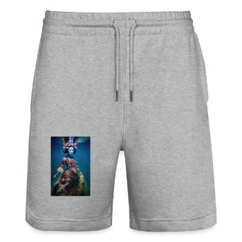 Geisha zombie underwater - Stanley/Stella Trainer Unisex Organic Jogging Shorts - heather grey - Front - Nik (191cm) & Marisol (170cm)
