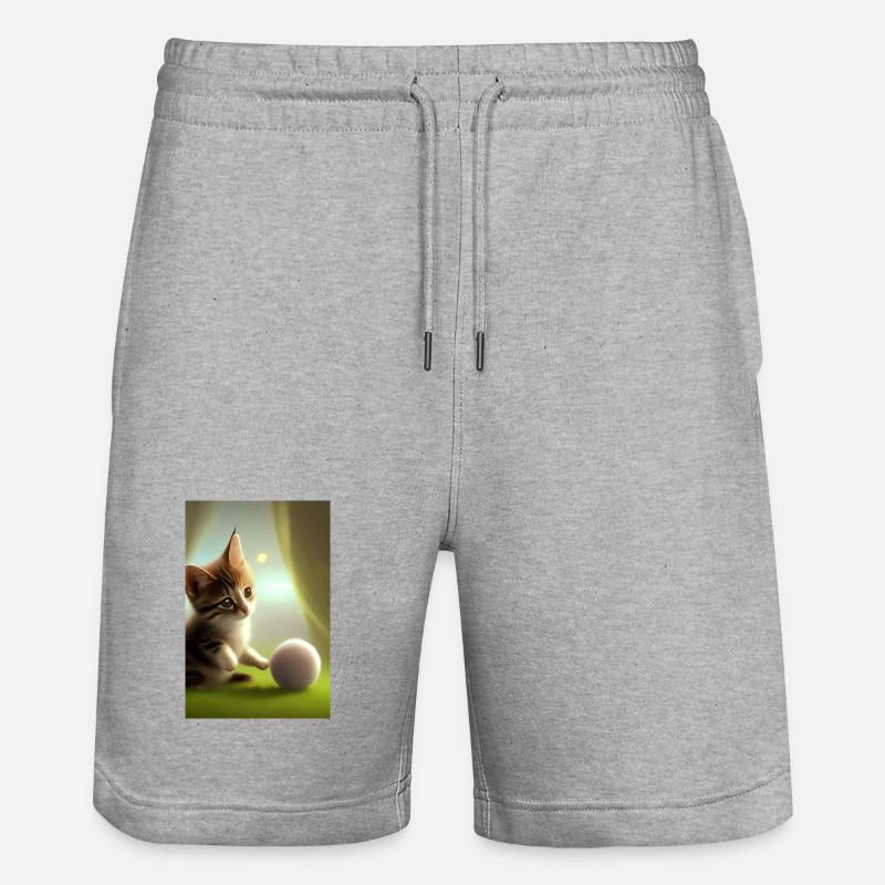 Bébé chat - Short de jogging bio TRAINER Stanley/Stella unisexe - gris chiné