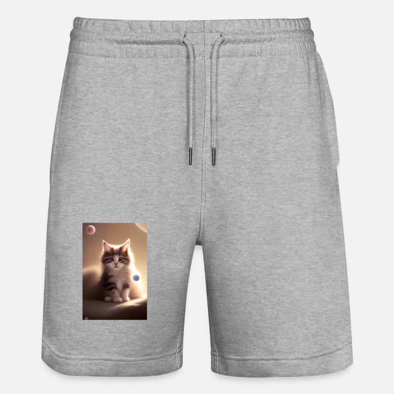 Bébé chat - Short de jogging bio TRAINER Stanley/Stella unisexe - gris chiné