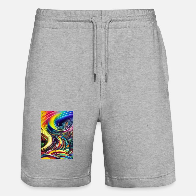 Abstrakte Kunst - Stanley/Stella Unisex Bio Joggingshorts Trainer  - Grau meliert