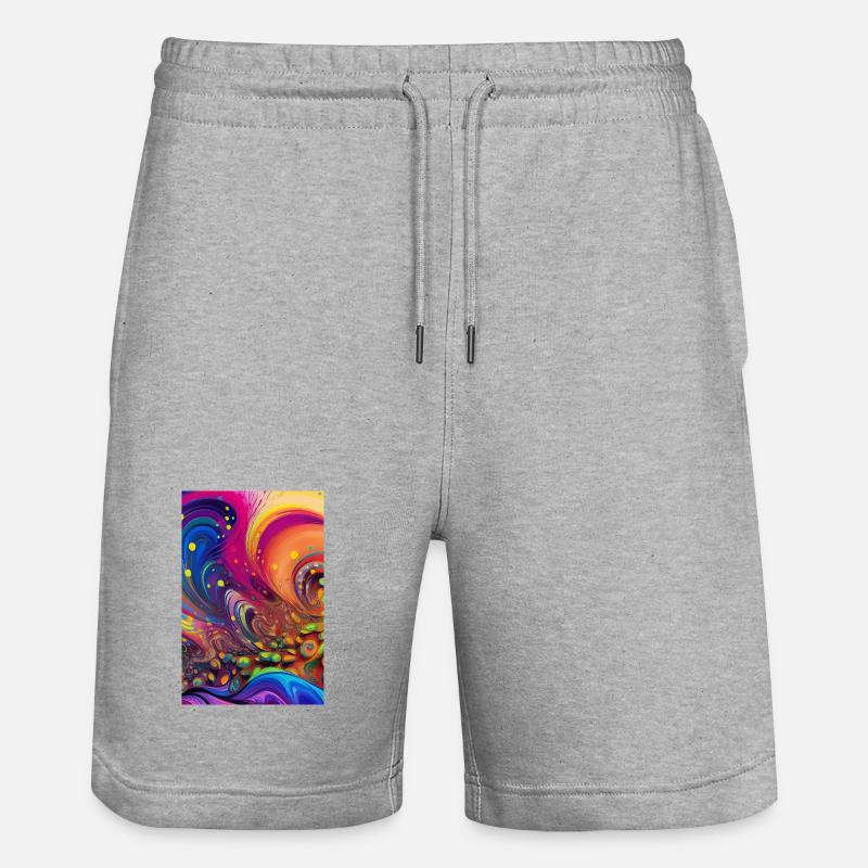 Abstrakte Kunst - Stanley/Stella Unisex Bio Joggingshorts Trainer  - Grau meliert