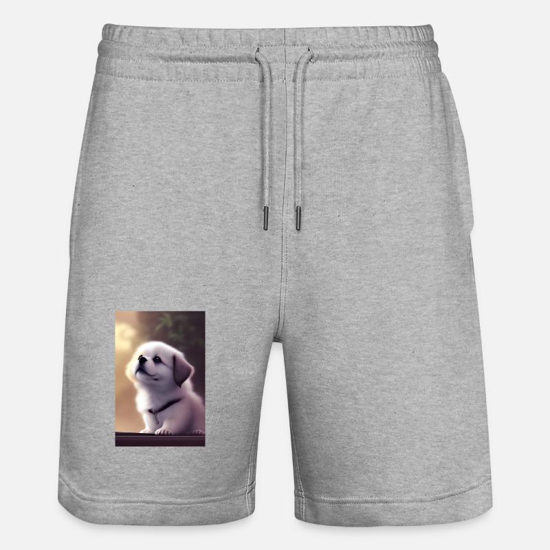 Bébé chien - Short de jogging bio TRAINER Stanley/Stella unisexe - gris chiné