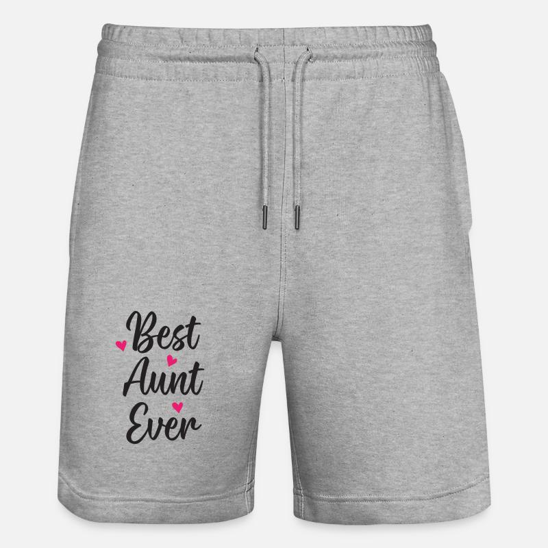 Meilleure tante de tous les temps - Short de jogging bio TRAINER Stanley/Stella unisexe - gris chiné