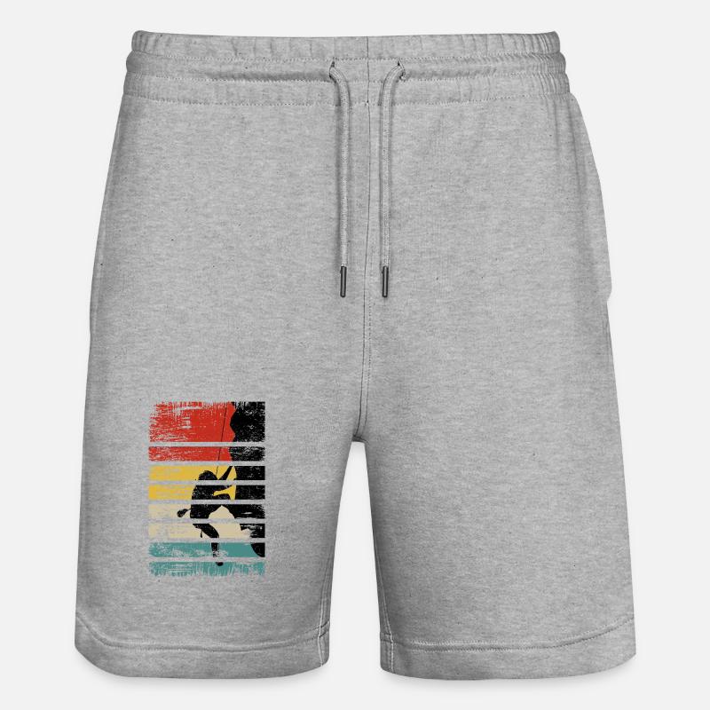 Grimpeur sur Sunset Stripes - Short de jogging bio TRAINER Stanley/Stella unisexe - gris chiné