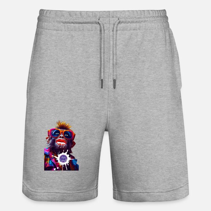 Tu fais vibrer mon monde - Short de jogging bio TRAINER Stanley/Stella unisexe - gris chiné