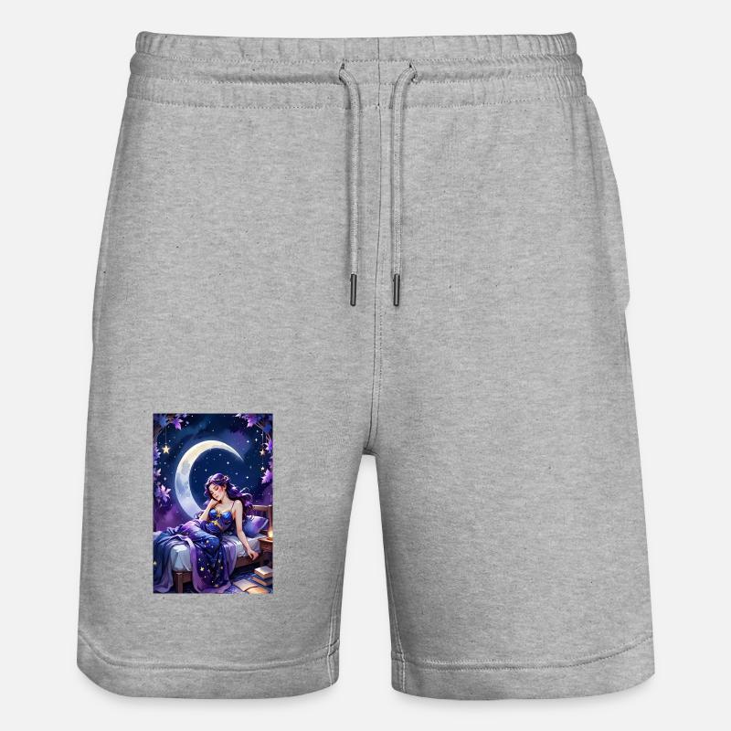 Lire et s’endormir - Short de jogging bio TRAINER Stanley/Stella unisexe - gris chiné