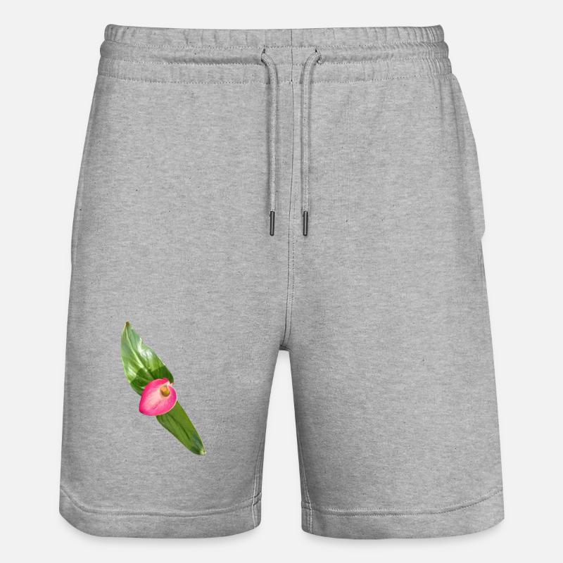 Fleur de Calla Rose - Short de jogging bio TRAINER Stanley/Stella unisexe - gris chiné