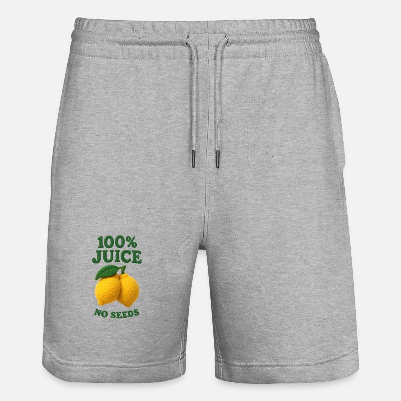 100 % Jus SANS GRAINES - Short de jogging bio TRAINER Stanley/Stella unisexe - gris chiné