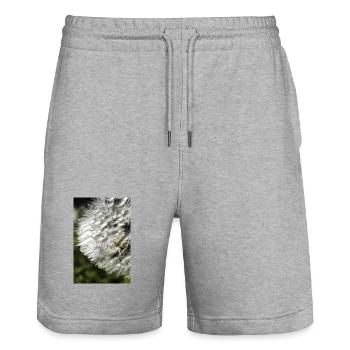 Dandelion Dandelion Closeup Nature Photography - Stanley/Stella Trainer Unisex Organic Jogging Shorts - heather grey - Front - Nik (191cm) & Marisol (170cm)