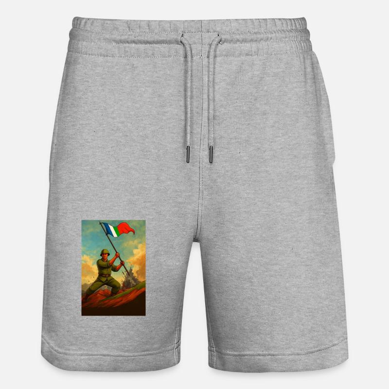FIRST GENERATION MOLUCCANS - Stanley/Stella Trainer Unisex Organic Jogging Shorts - heather grey
