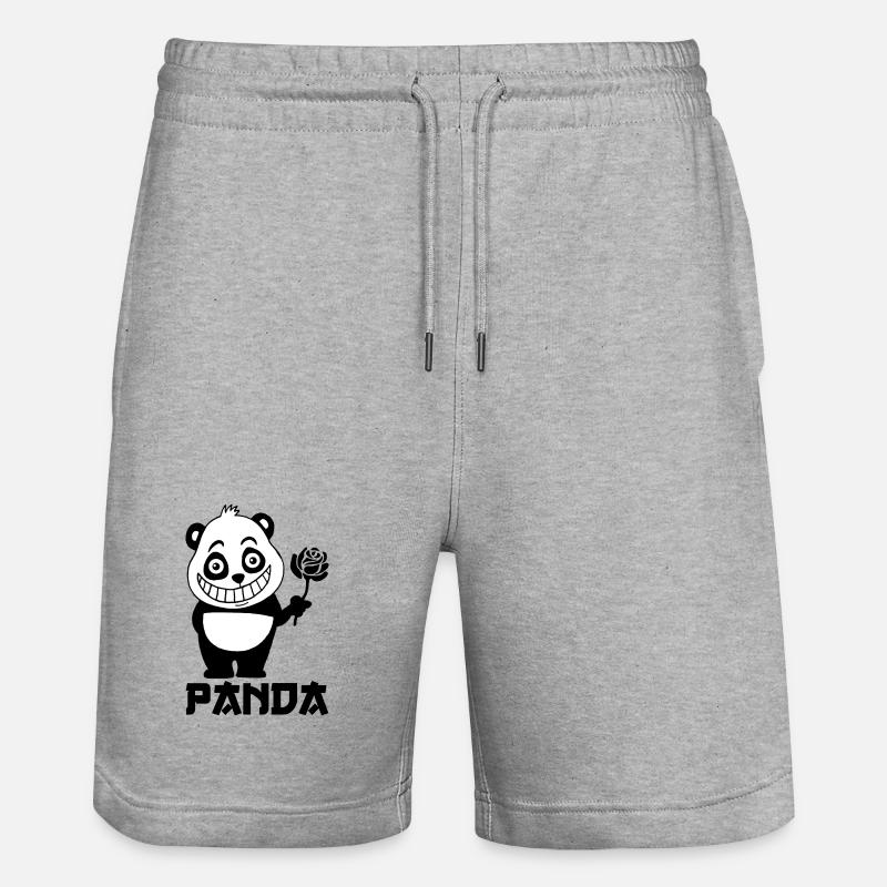 Panda mignon - Short de jogging bio TRAINER Stanley/Stella unisexe - gris chiné