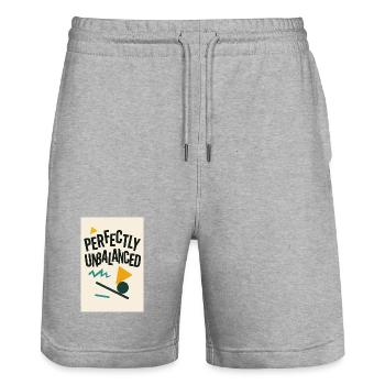 perfekt unausgeglichen - Stanley/Stella Unisex Bio Joggingshorts Trainer  - Grau meliert - Vorne - Nik (191cm) & Marisol (170cm)