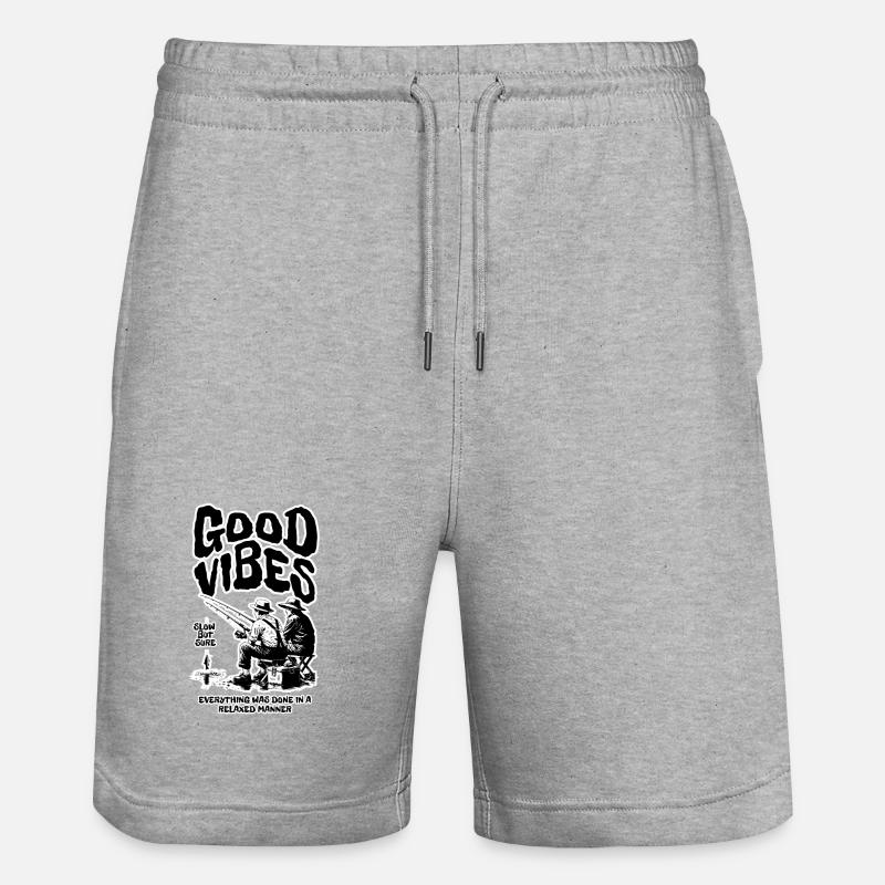 Pêche : Ondes positives - Short de jogging bio TRAINER Stanley/Stella unisexe - gris chiné