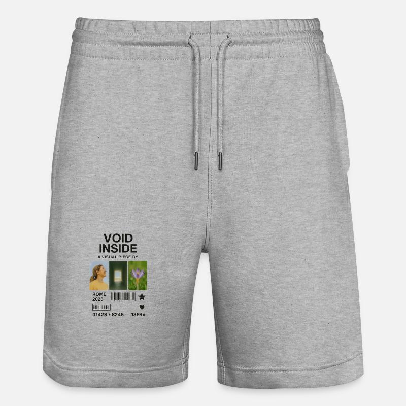 Inner Void: Collage Light Flower - Stanley/Stella Unisex Bio Joggingshorts Trainer  - Grau meliert