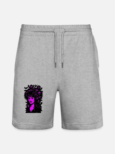 Vampire lady with superhair! - Stanley/Stella Trainer Unisex Organic Jogging Shorts - heather grey