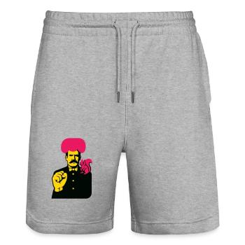 Strange Art Man - Stanley/Stella Unisex Bio Joggingshorts Trainer  - Grau meliert - Vorne - Nik (191cm) & Marisol (170cm)