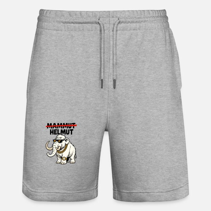Helmut das Mammut - Stanley/Stella Unisex Bio Joggingshorts Trainer  - Grau meliert