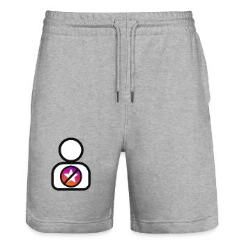 Nicht im engen Freundeskreis - Stanley/Stella Unisex Bio Joggingshorts Trainer  - Grau meliert - Vorne - Nik (191cm) & Marisol (170cm)