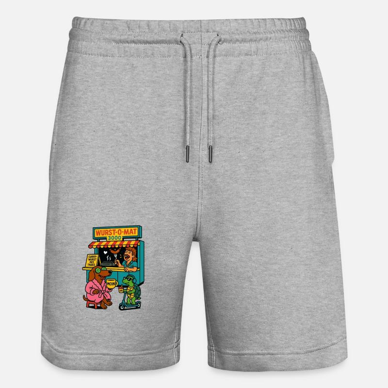 Snack Moin pour teckel - Short de jogging bio TRAINER Stanley/Stella unisexe - gris chiné