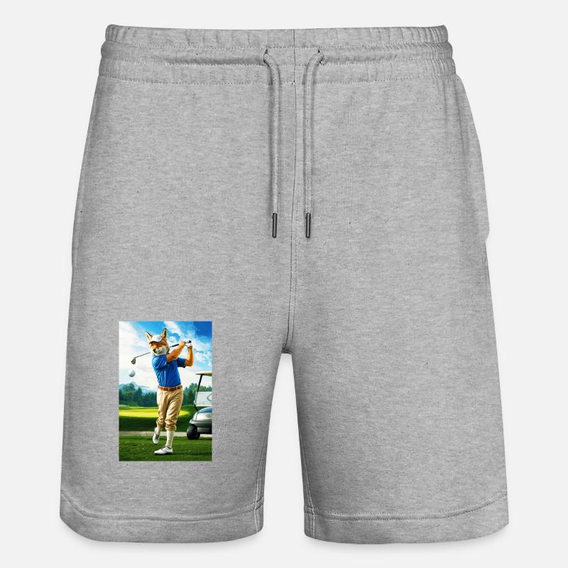 Coyote golfeur humanoïde en action - Short de jogging bio TRAINER Stanley/Stella unisexe - gris chiné