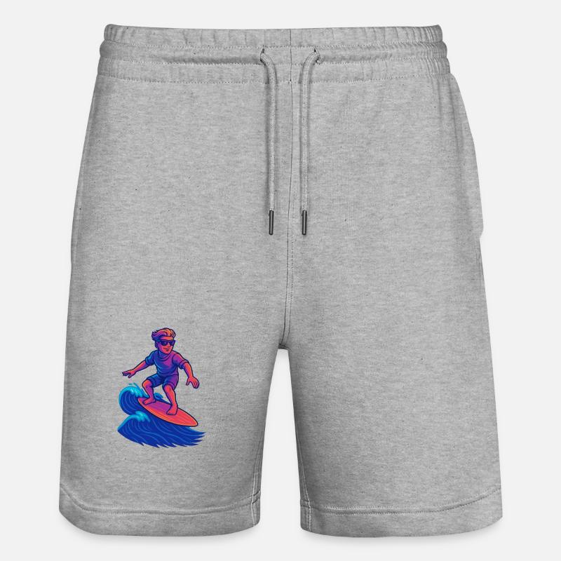 Surfeur de vagues - Short de jogging bio TRAINER Stanley/Stella unisexe - gris chiné